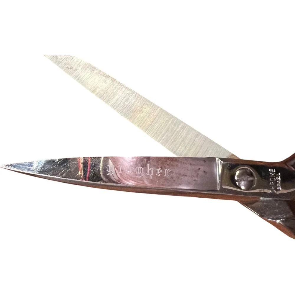 Gingher 8 Inch Dressmaker Shears Chrome Plated Fabric Scissors Brazil